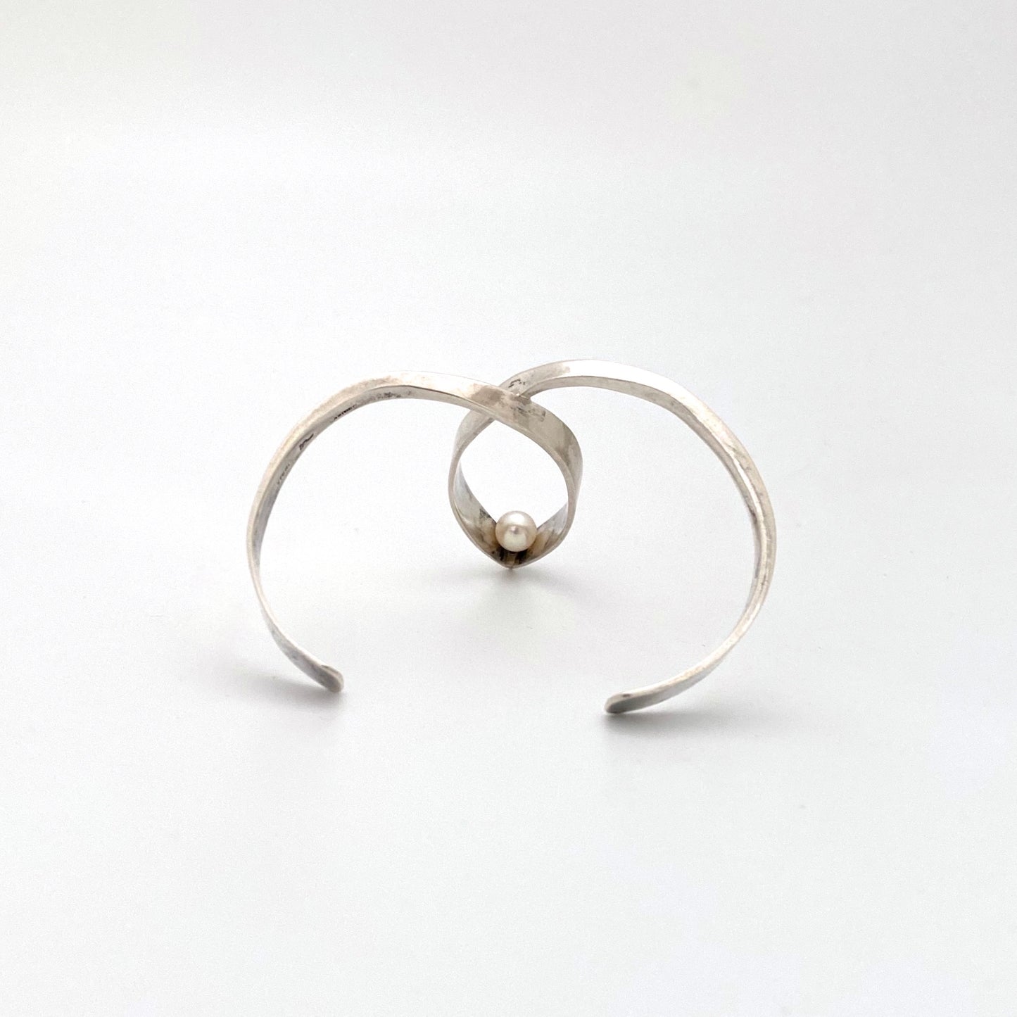 Jean Lasnier silver & pearl cuff bracelet