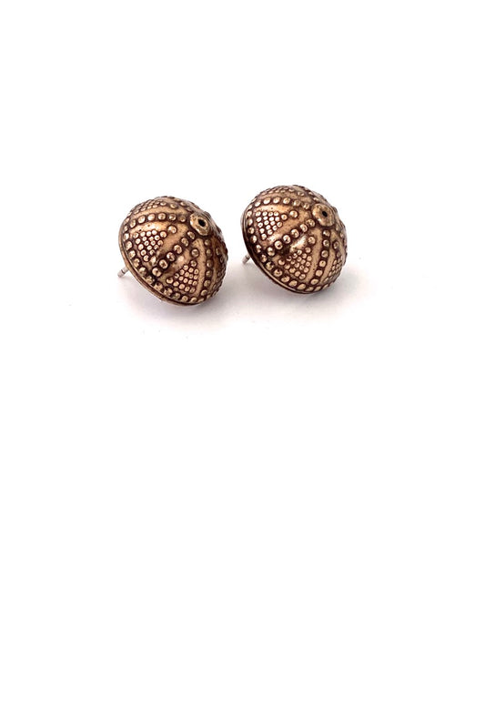 Kalevala Koru Finland vintage bronze spheres post earrings Scandinavian jewelry design