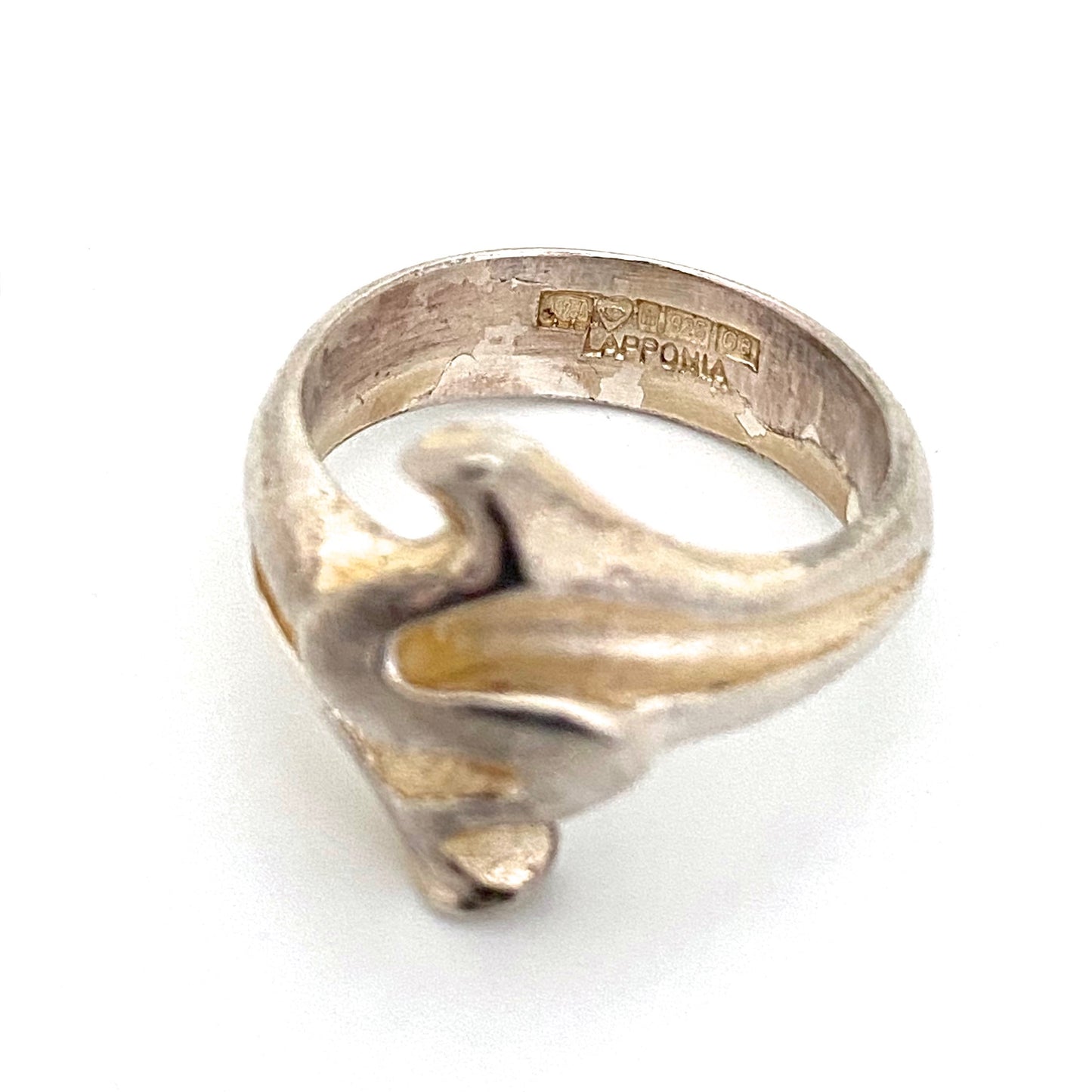 Lapponia textured silver ring ~ 1984