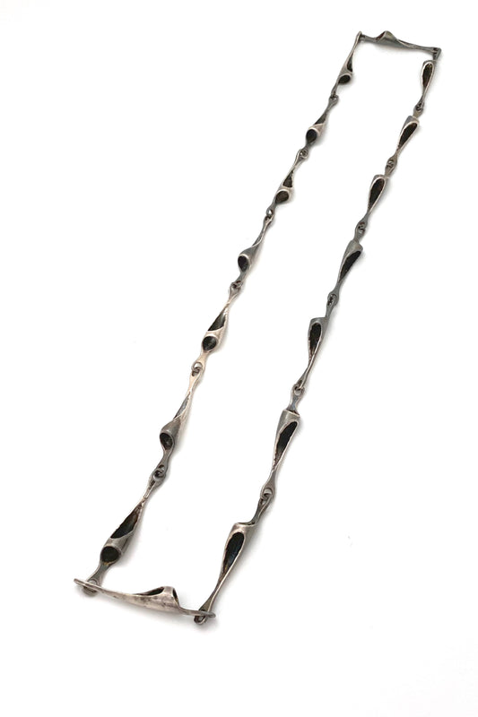Lapponia Finland vintage silver Entire Life necklace Poul Havgaard 1976 Scandinavian Modernist jewelry design