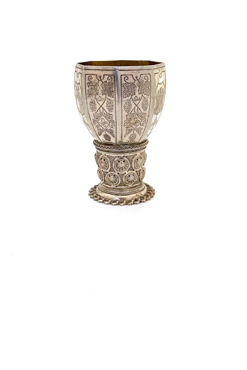 Marius Hammer Norway vintage silver octagonal goblet