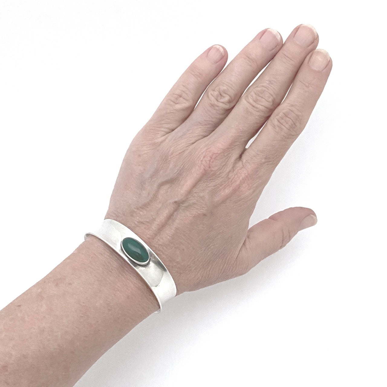 Niels Erik From silver & chrysoprase cuff bracelet