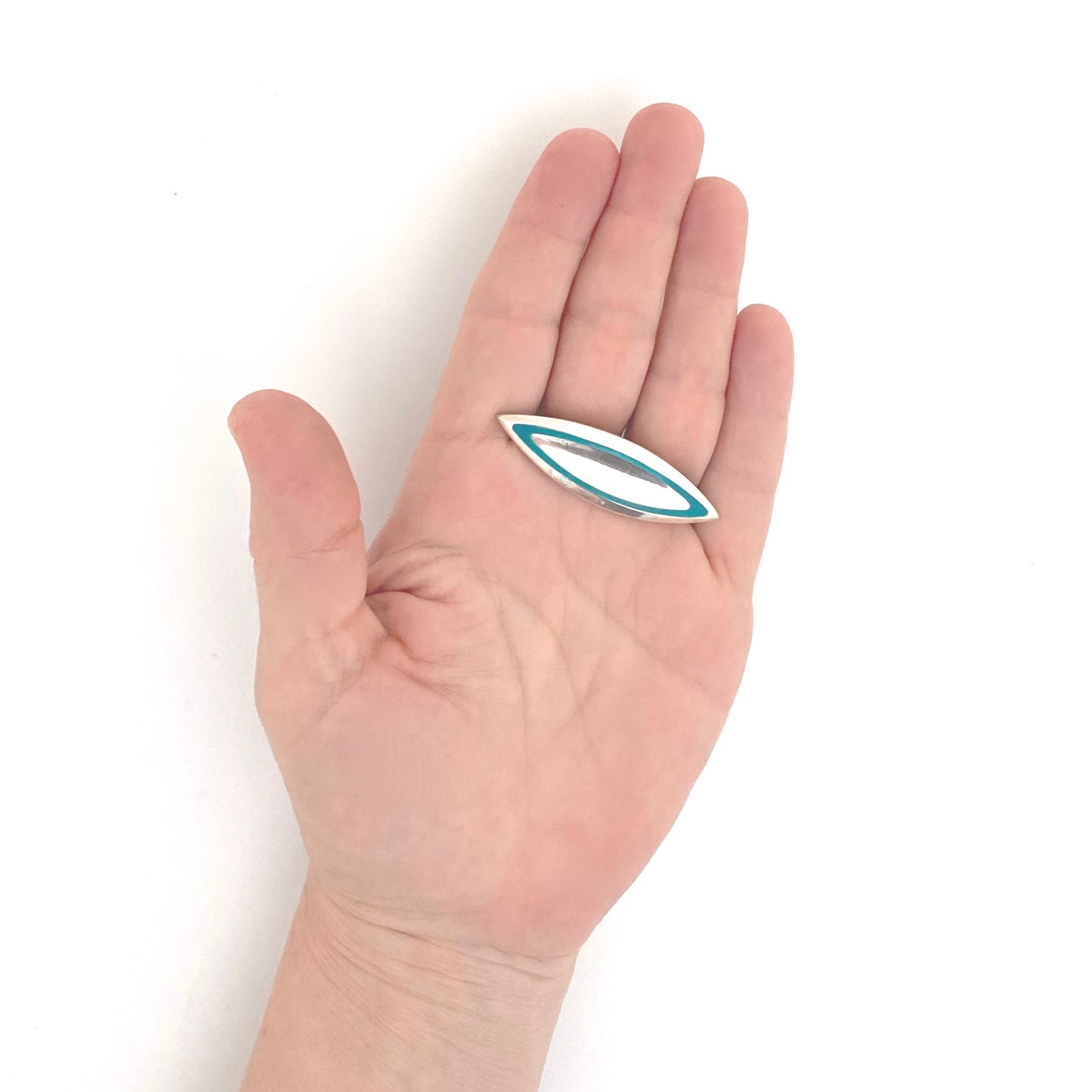 Poul Warmind silver & enamel brooch