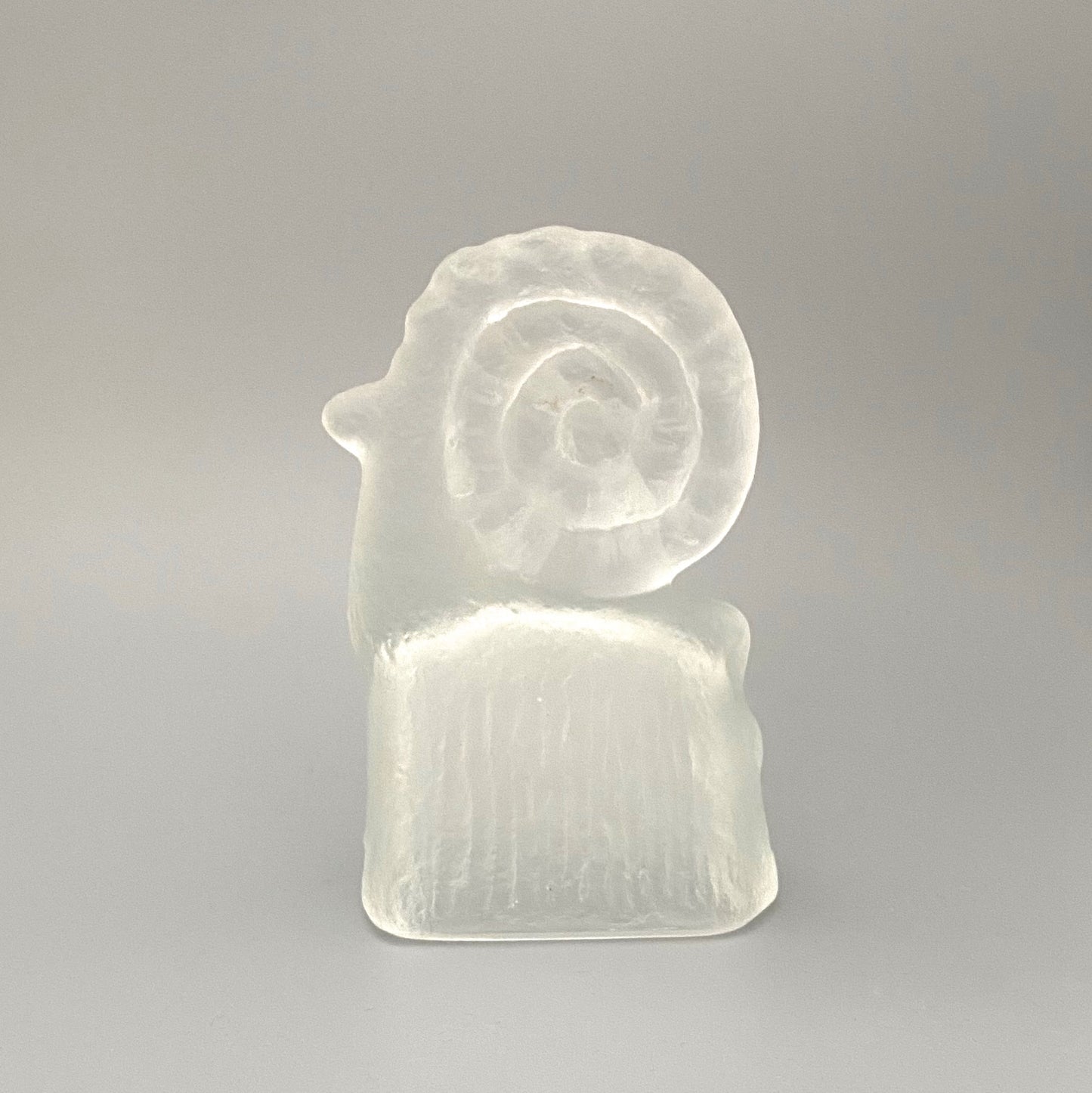 profile Rudolfova Czechoslovakia vintage matte glass ram Beran sculpture Pavel Panek 1971 midcentury modern design