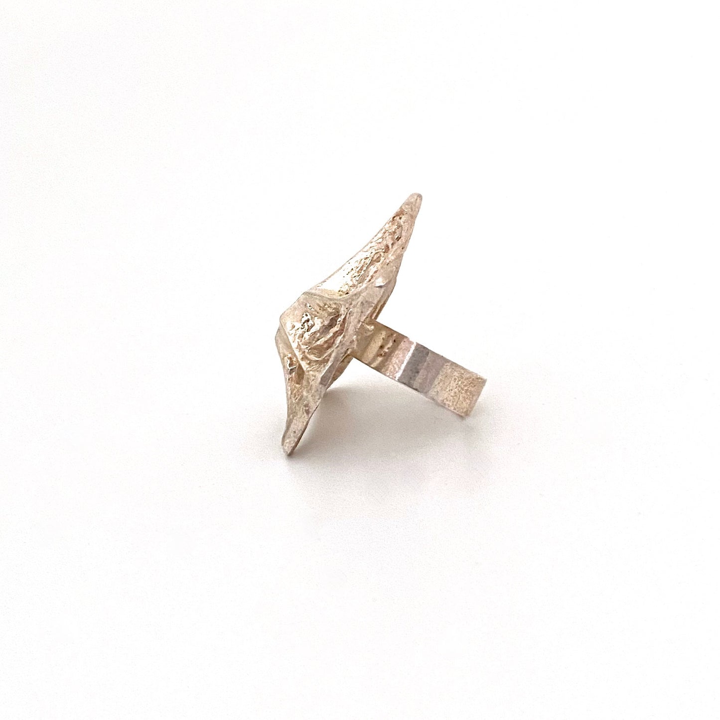 Sten & Laine large silver openwork ring ~ 1970