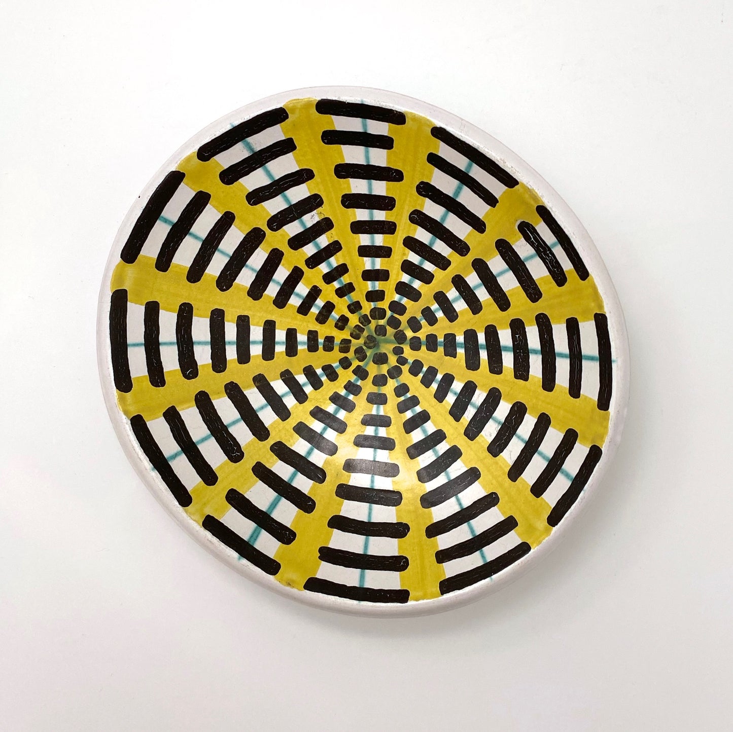 Stig Lindberg bright graphic dish for Gustavsberg