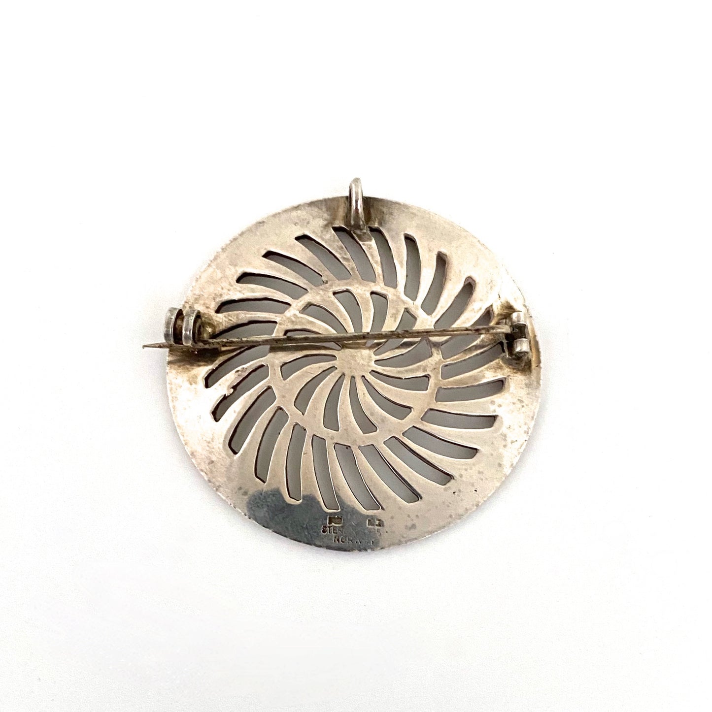 Tone Vigeland large 'Op Series' op art brooch ~ scarce