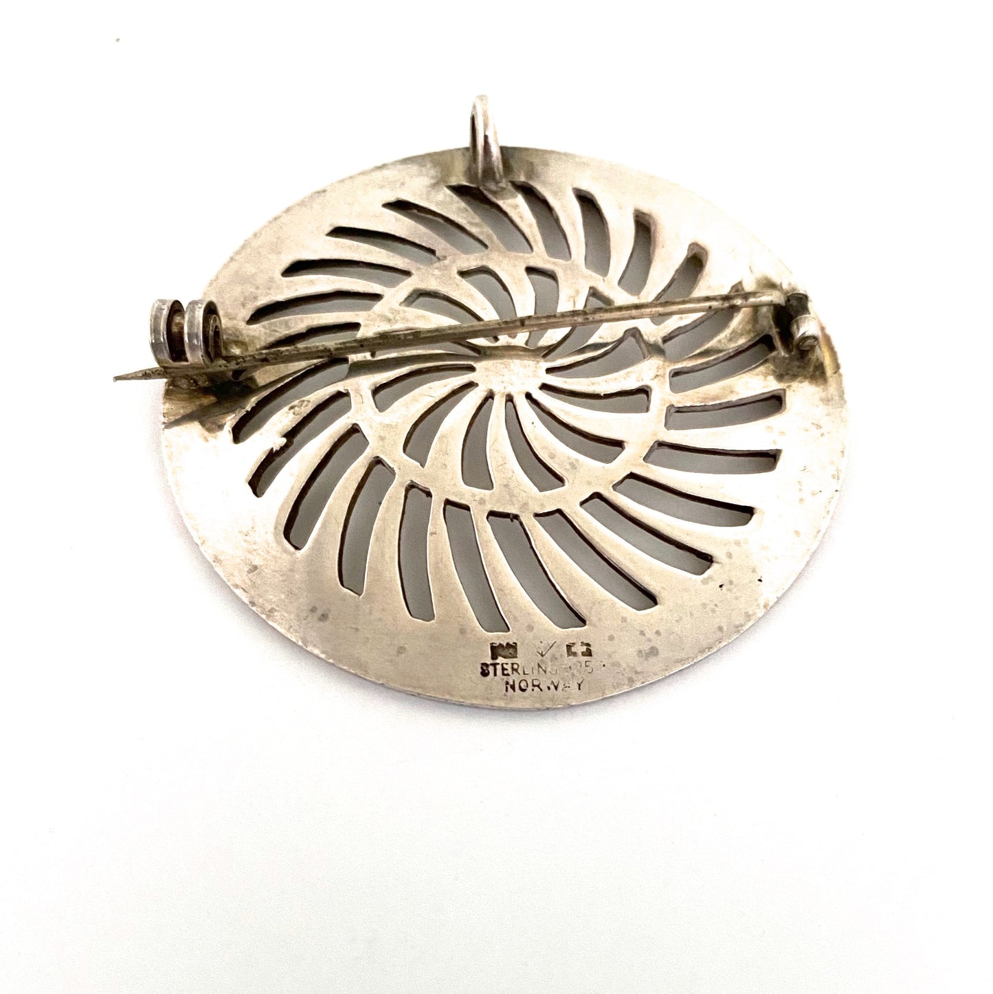 Tone Vigeland large 'Op Series' op art brooch ~ scarce