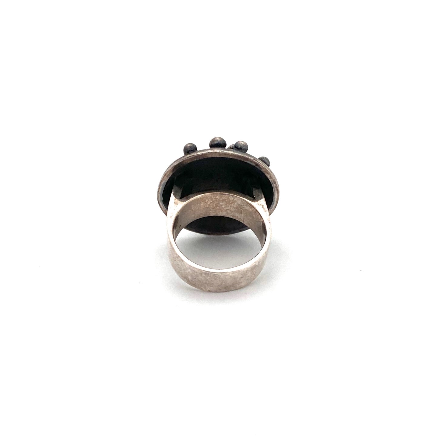 vintage silver Modernist dome ring ~ nicely constructed