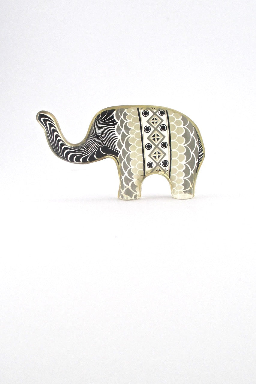 Abraham Palatnik Brazil vintage lucite mid century op art elephant sculpture two sided