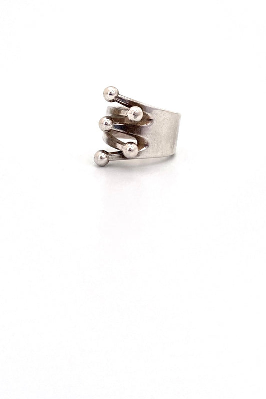 Plus Studios Norway Design Anna Greta Eker Jester ring 5 point Scandinavian Modernist jewelry design