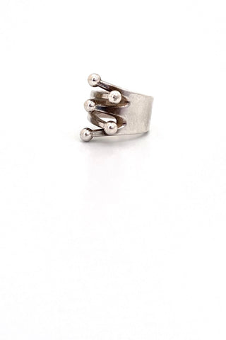 Plus Studios Norway Design Anna Greta Eker Jester ring 5 point Scandinavian Modernist jewelry design