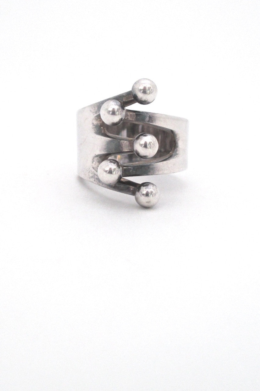 Anna Greta Eker for Plus Designs Norway vintage Scandinavian modernist Jester ring