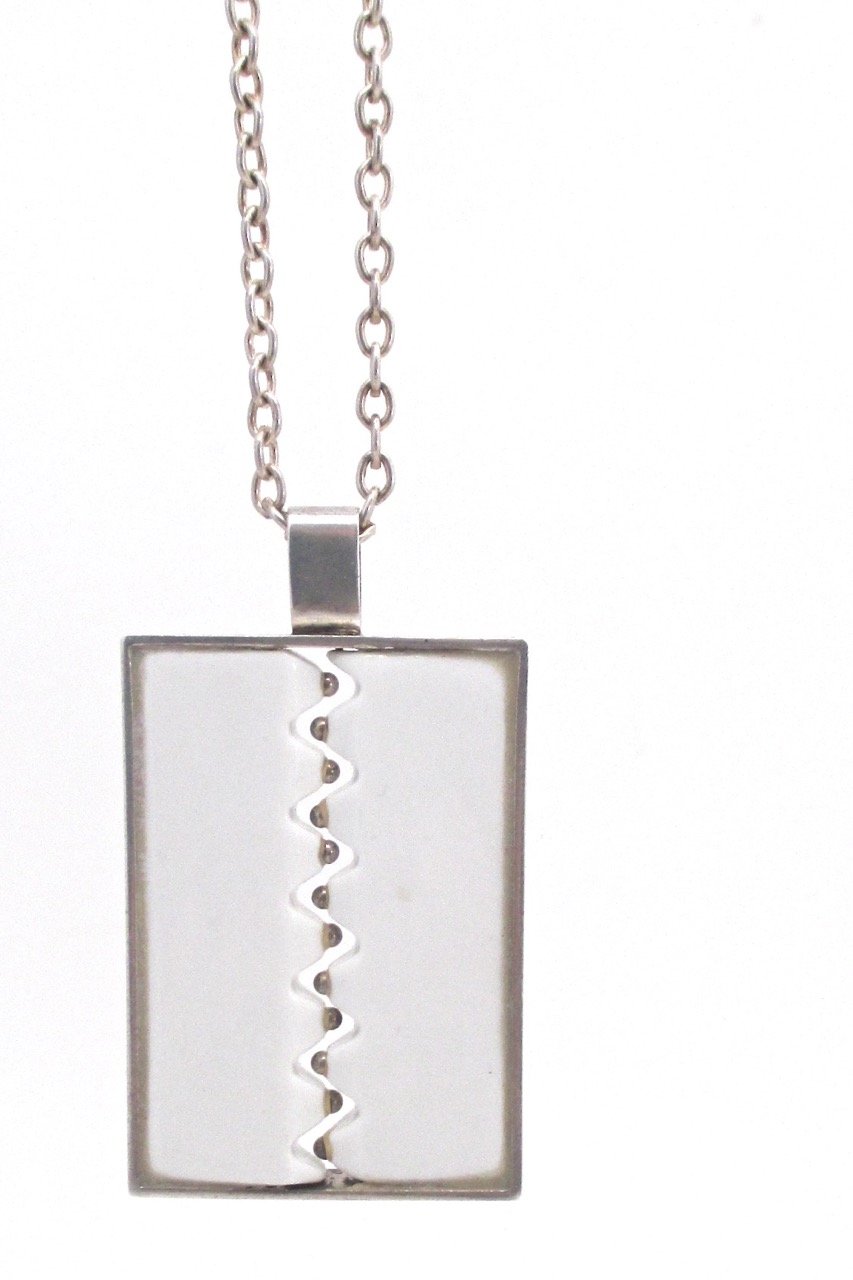 Anton Michelsen Royal Copenhagen Denmark vintage modernist Royal Bini pendant necklace Scandinavian jewellery rare