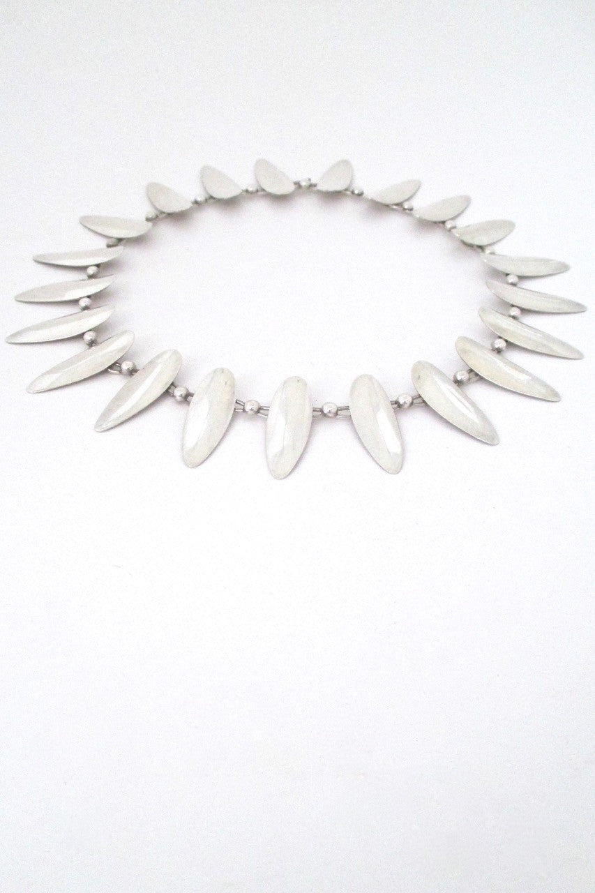 Arne Johansen Denmark vintage Scandinavian Modernist sterling silver choker