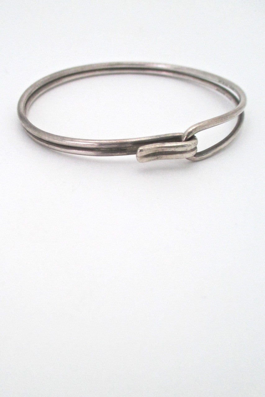 Bent Knudsen Denmark vintage silver mid century Scandinavian modern bracelet