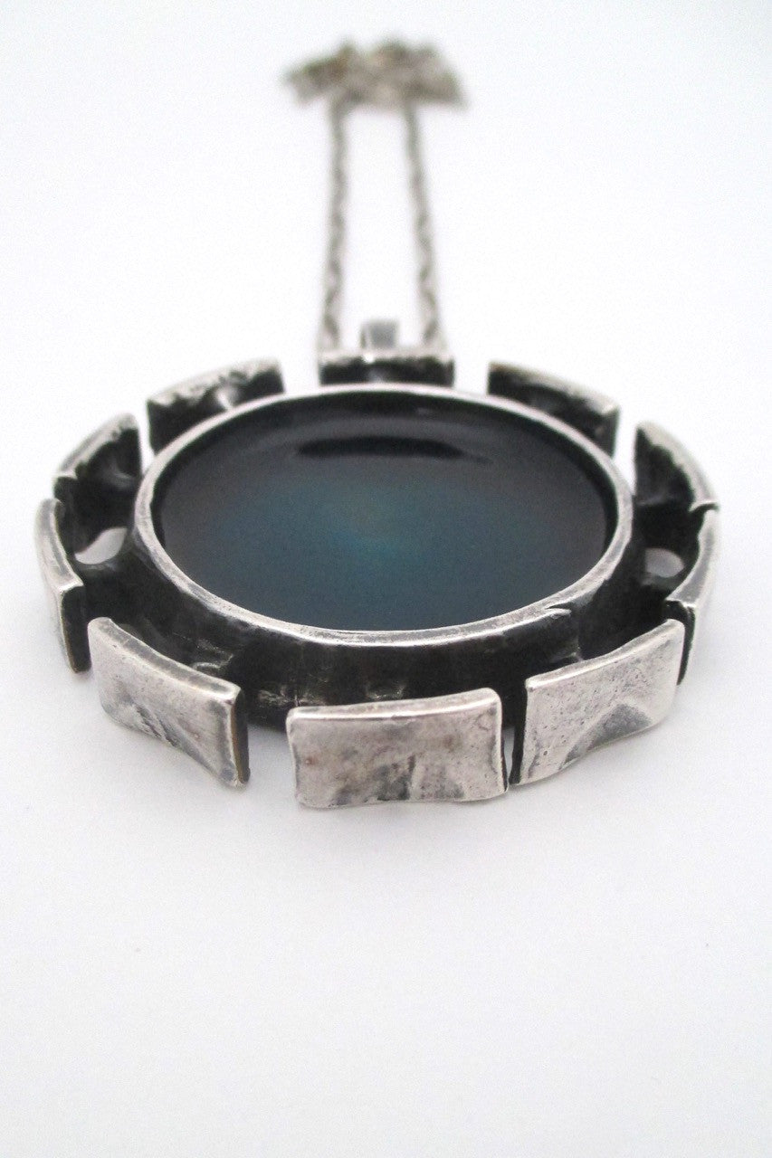 Bernard Chaudron Canada large sculptural brutalist pendant necklace