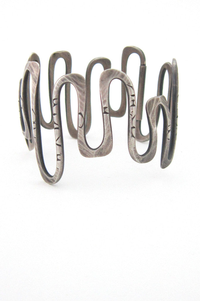 American Modernist Christian Schmidt silver bracelet