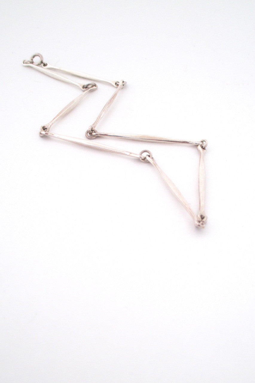 detail David Andersen Norway vintage Modernist silver long link chain rare