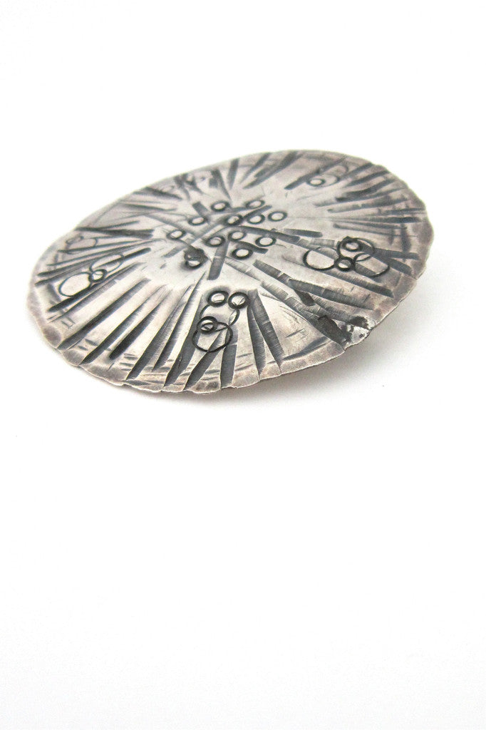 Ed Levin American Modernist silver brooch