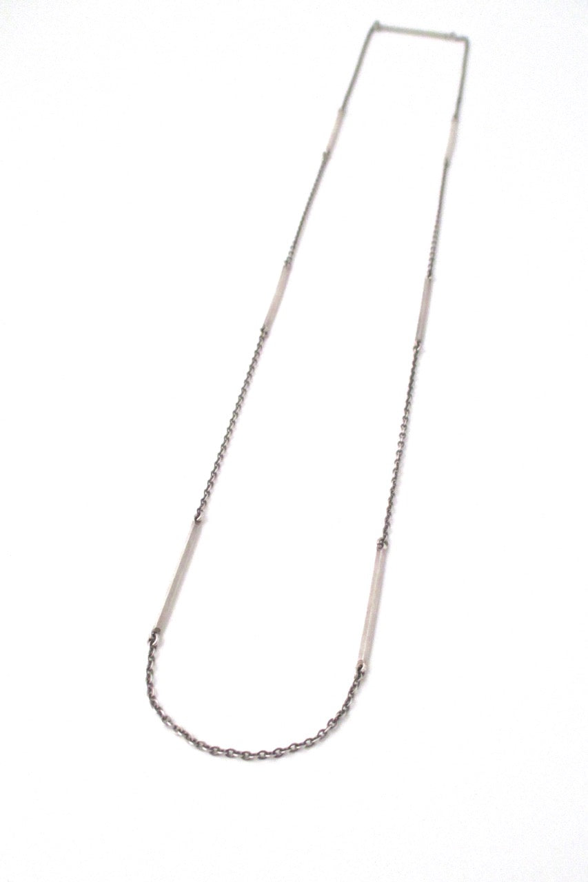 Elis Kauppi Kupittaan Kulta Finland vintage silver Scandinavian Modern long link chain necklace