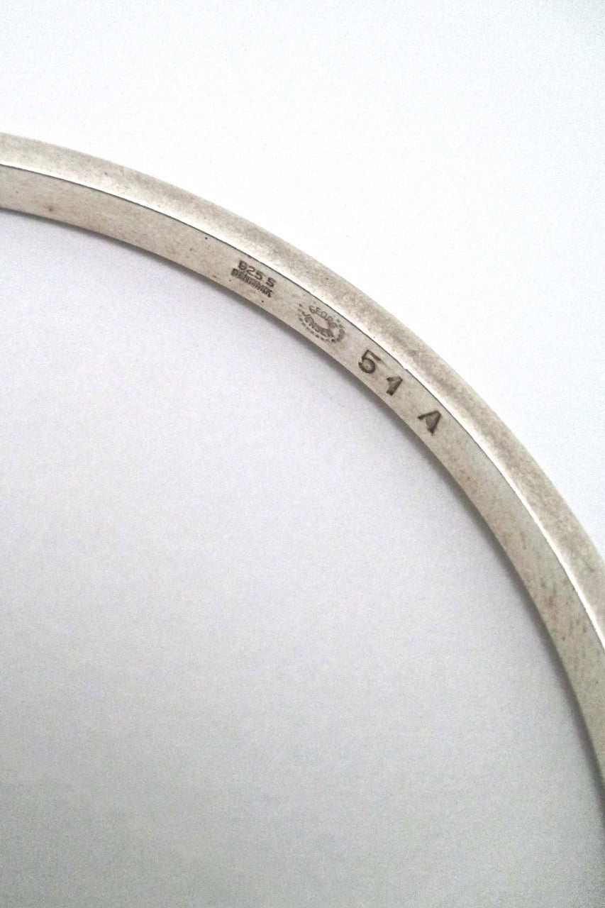 Georg Jensen simple silver bangle #51A