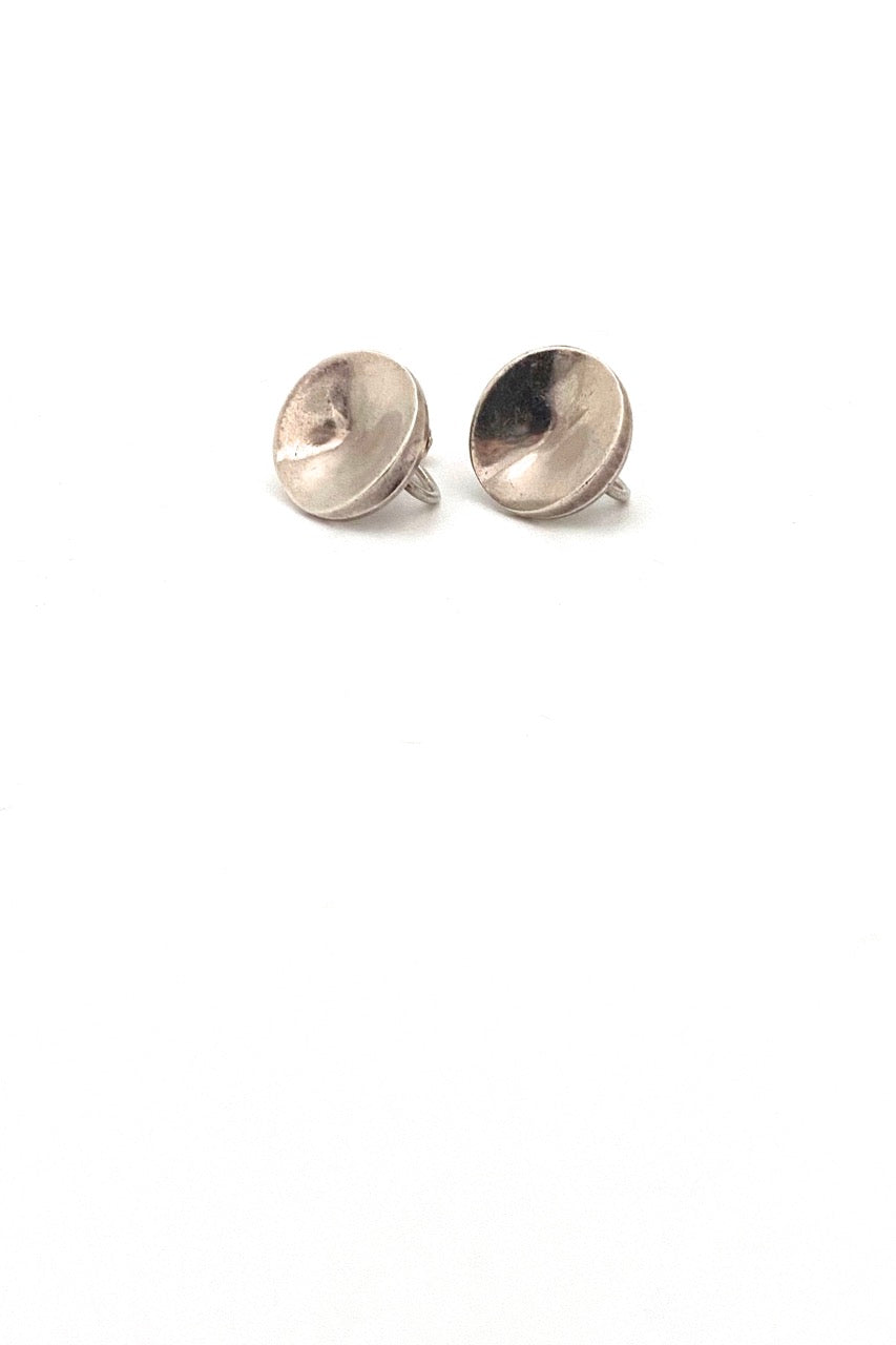 Georg Jensen Denmark vintage silver earrings 136C Nanna Ditzel Scandinavian Modernist jewelry design