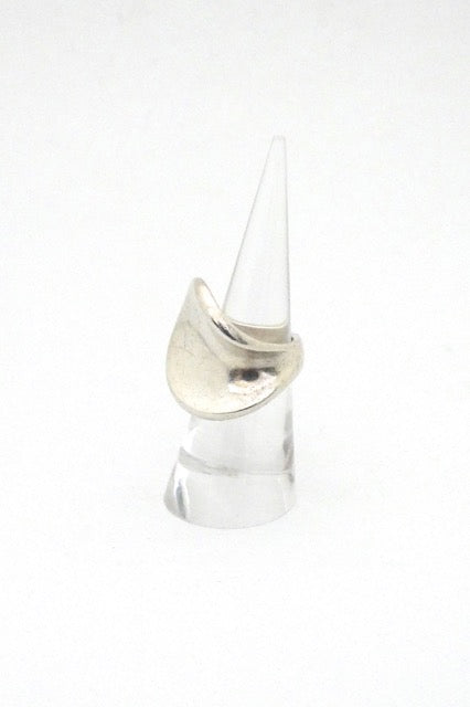 Georg Jensen Hans Hansen Denmark large vintage silver ring Scandinavian Modernist jewelry design