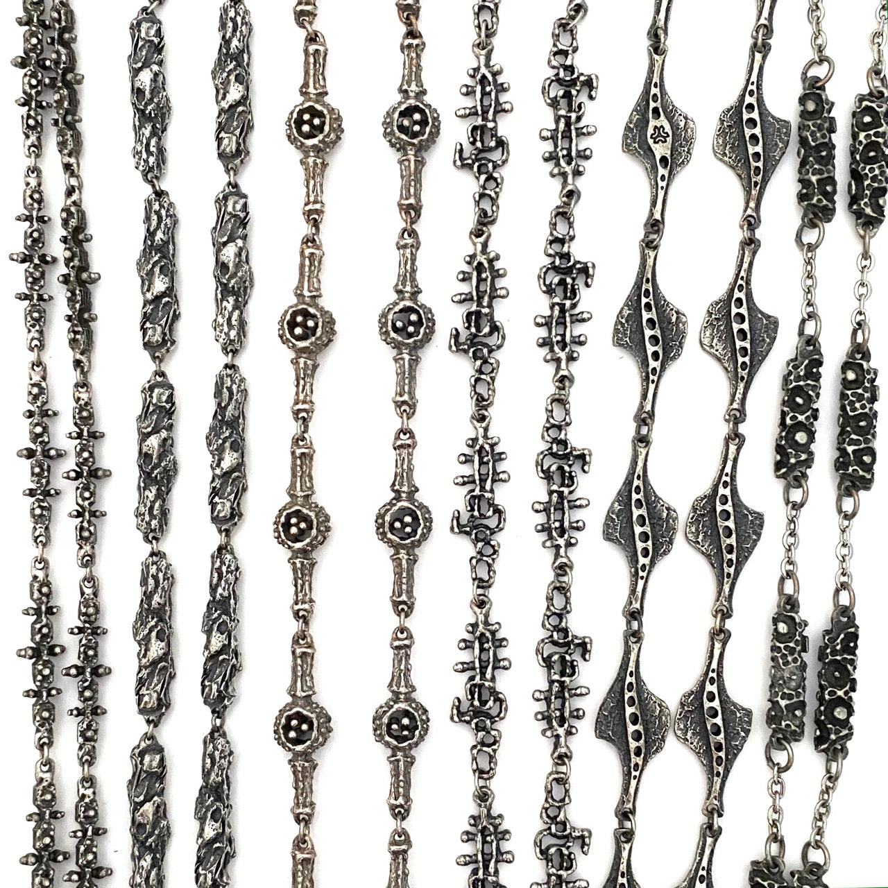 Guy Vidal 'knobbly' long link chain necklace