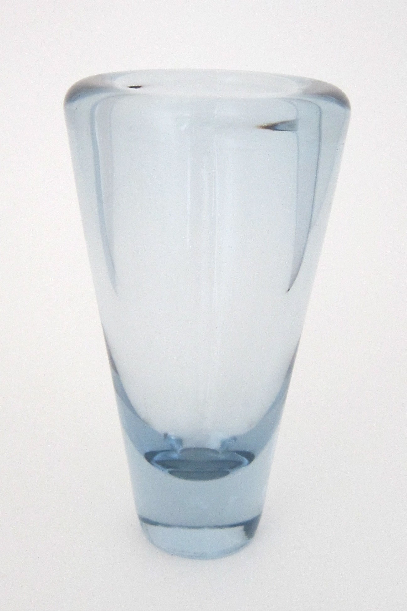 Holmegaard, Denmark aqua Umanak vase signed Per Lutken 1962