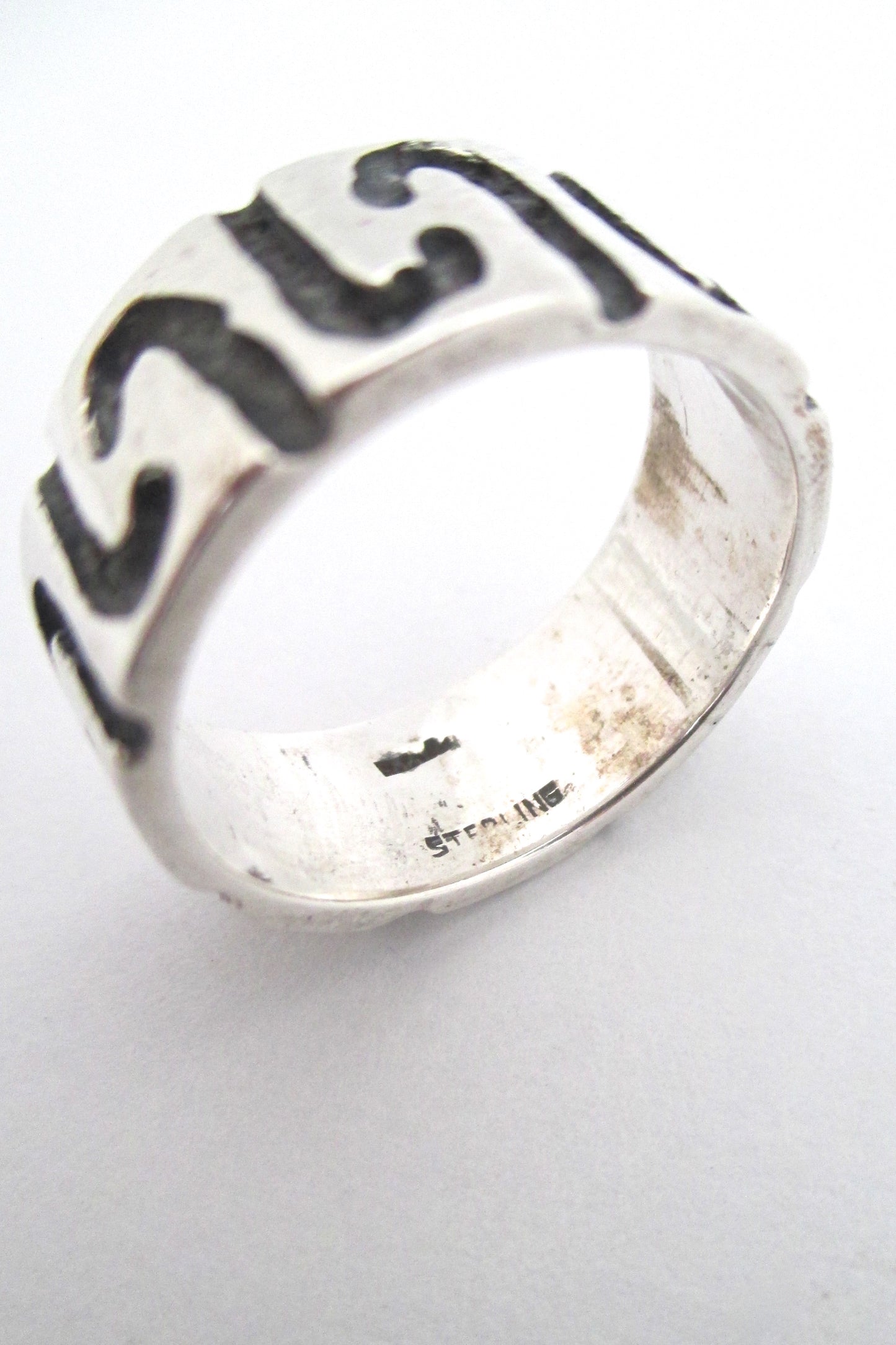 Robert Larin textured sterling band ring