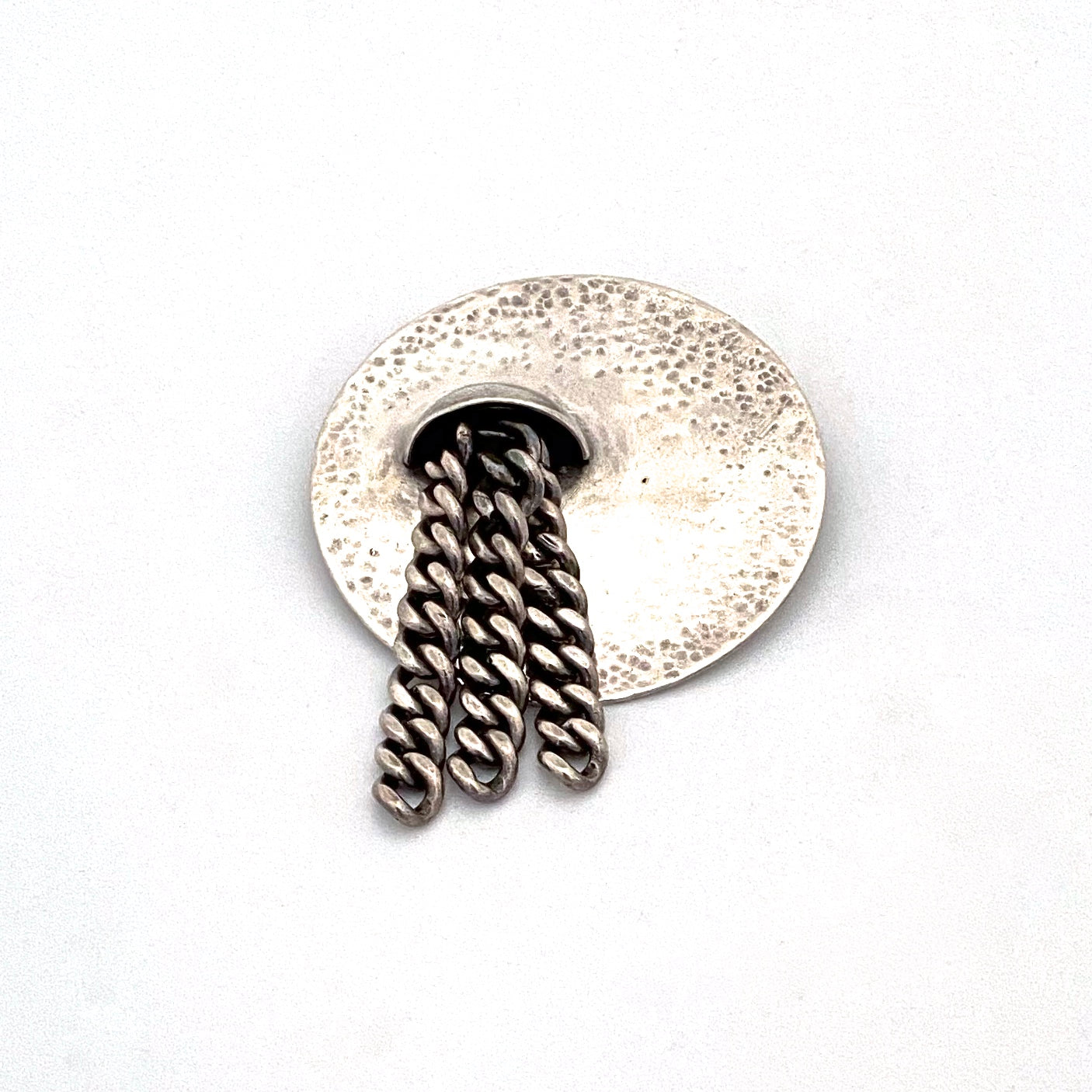 heavy silver kinetic brooch ~ studio made