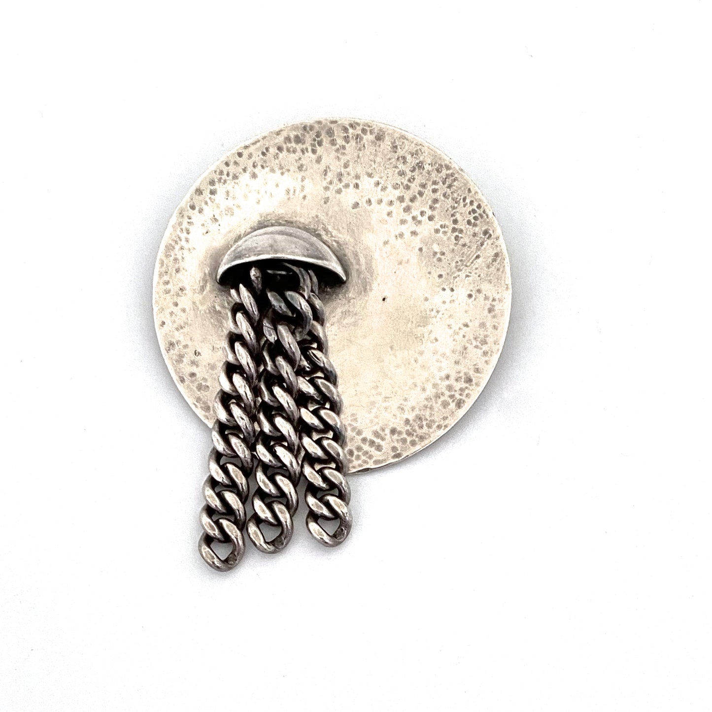 heavy silver kinetic brooch ~ studio made