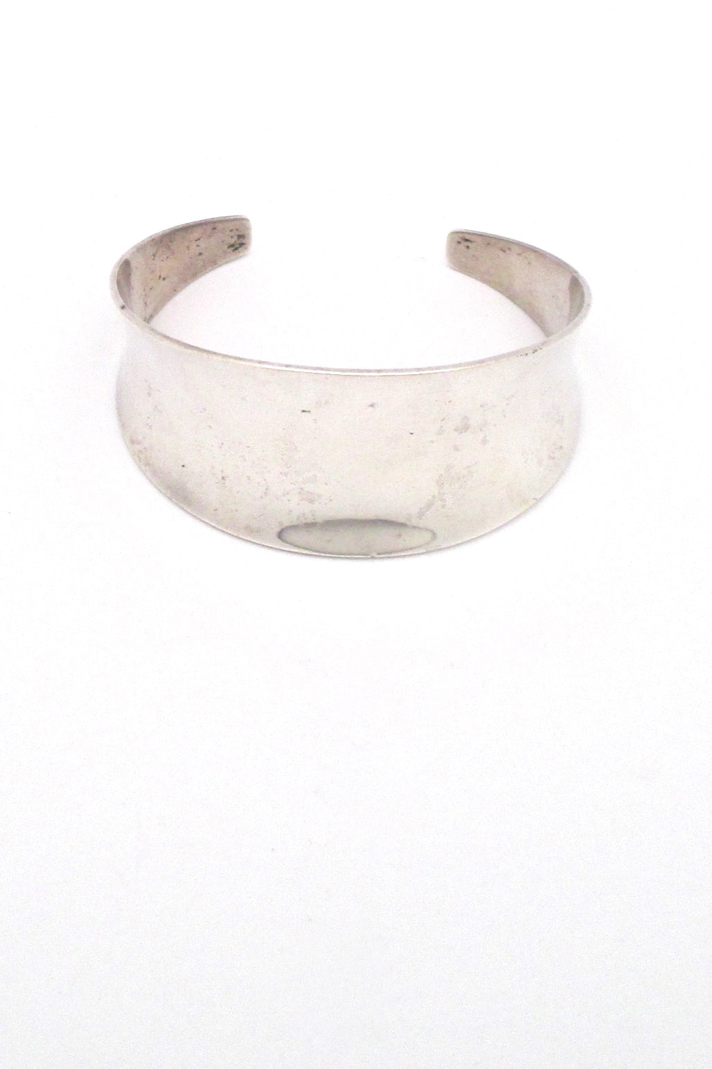 Just Andersen wide curved silver cuff bracelet