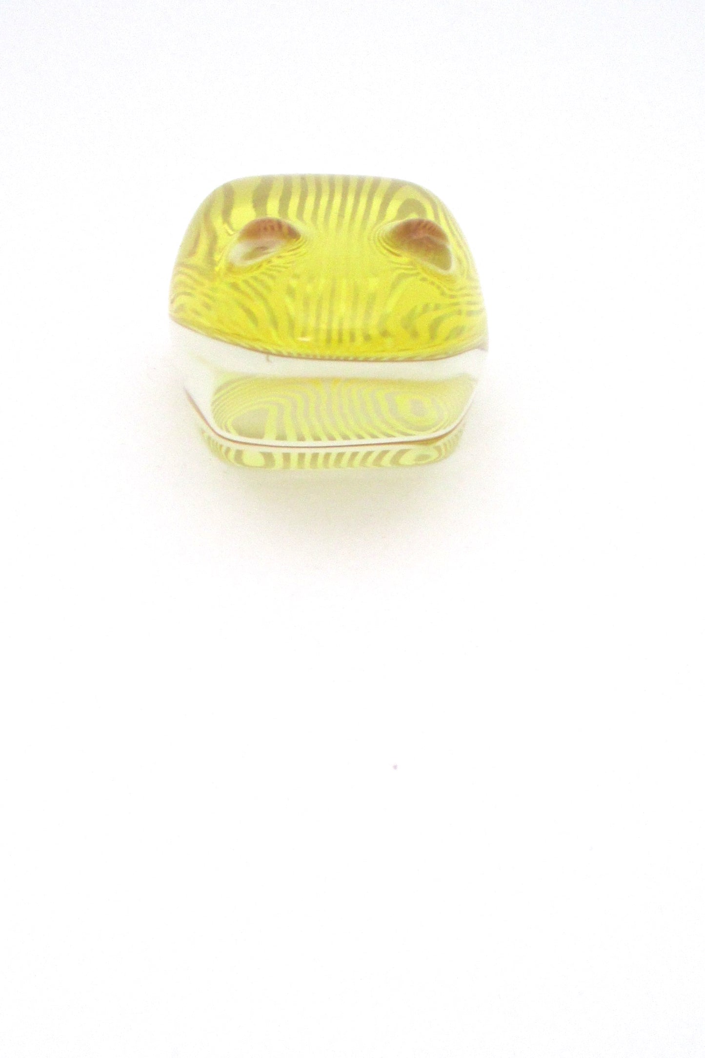 Abraham Palatnik yellow lucite frog sculpture