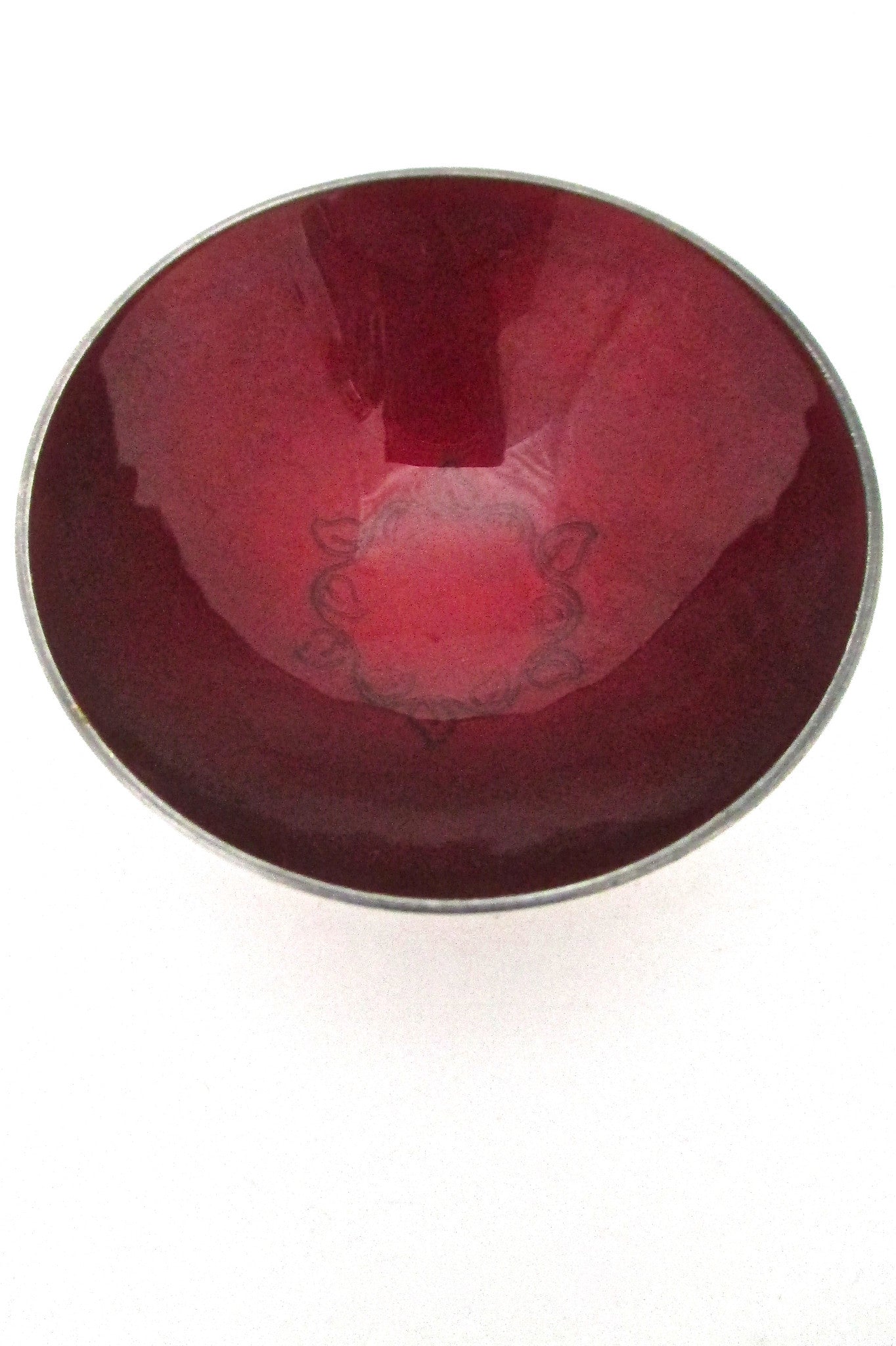 detail Volmer Bahner Denmark vintage sterling silver enamel salt and pepper set