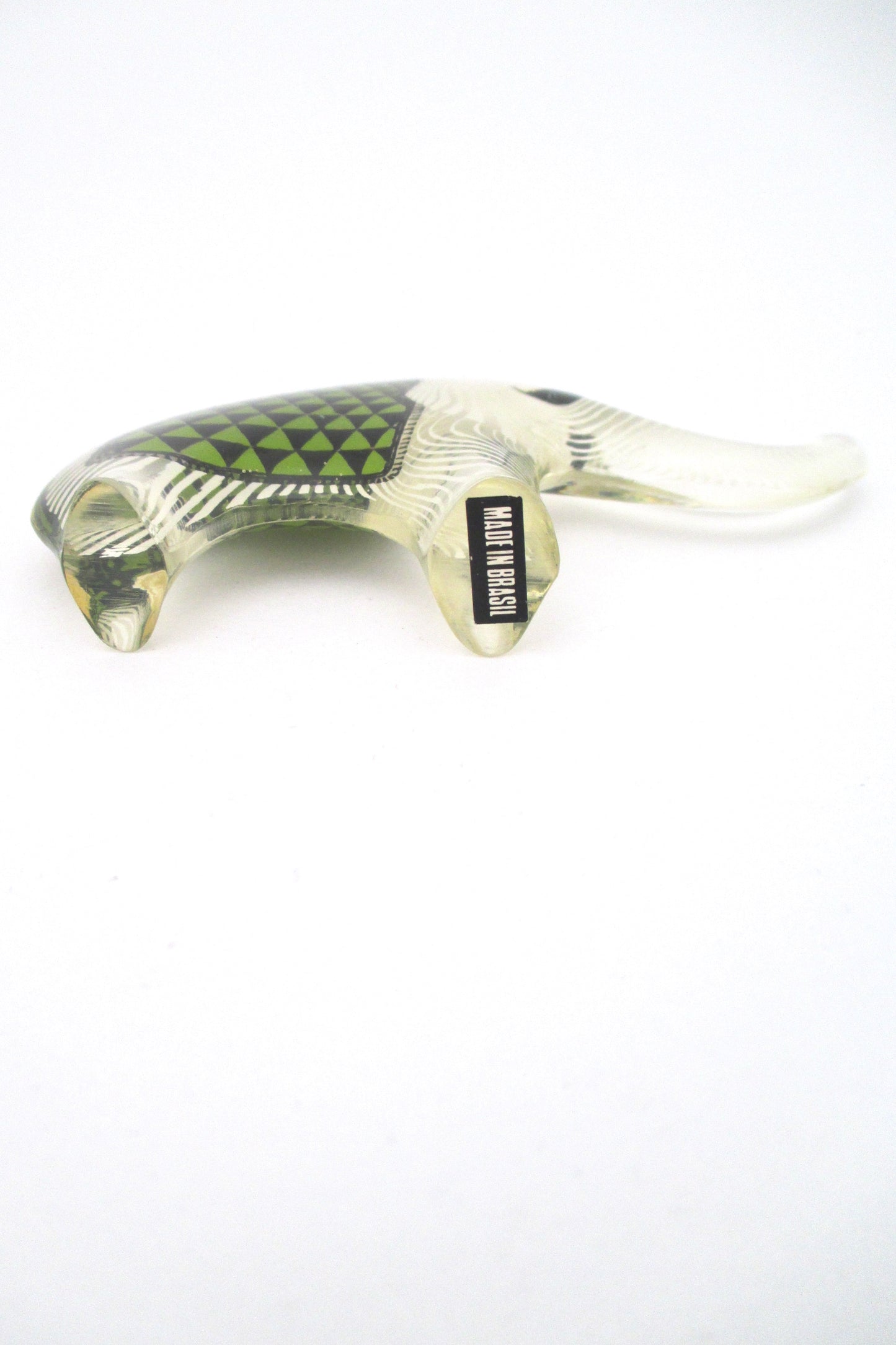 Abraham Palatnik lucite green elephant sculpture - 2 sided