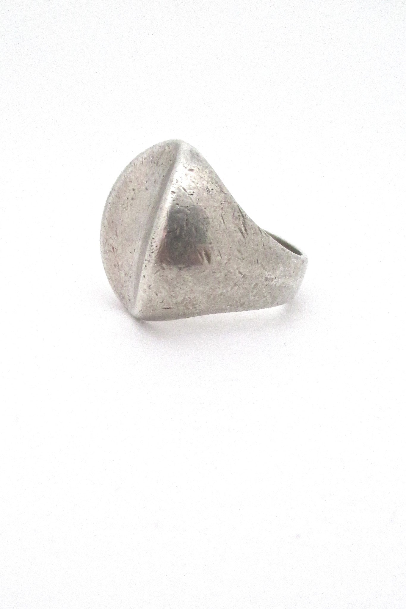 profile Hans Hansen Denmark vintage Scandinavian Modernist heavy silver ring