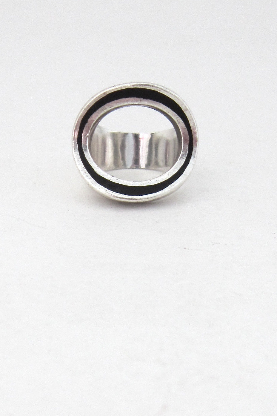 Poul Warmind Denmark vintage sterling silver enamel heavy ring