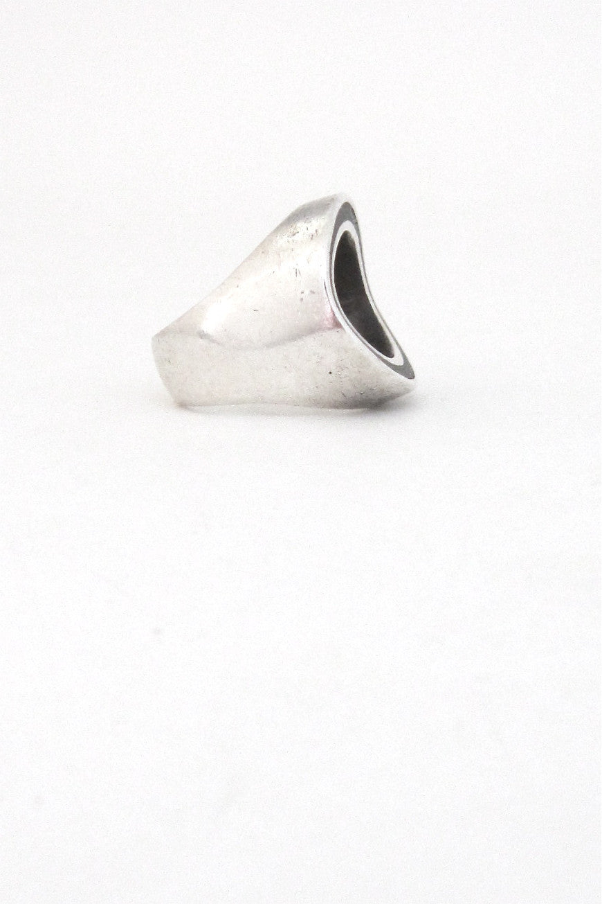 Poul Warmind Denmark vintage sterling silver enamel heavy ring