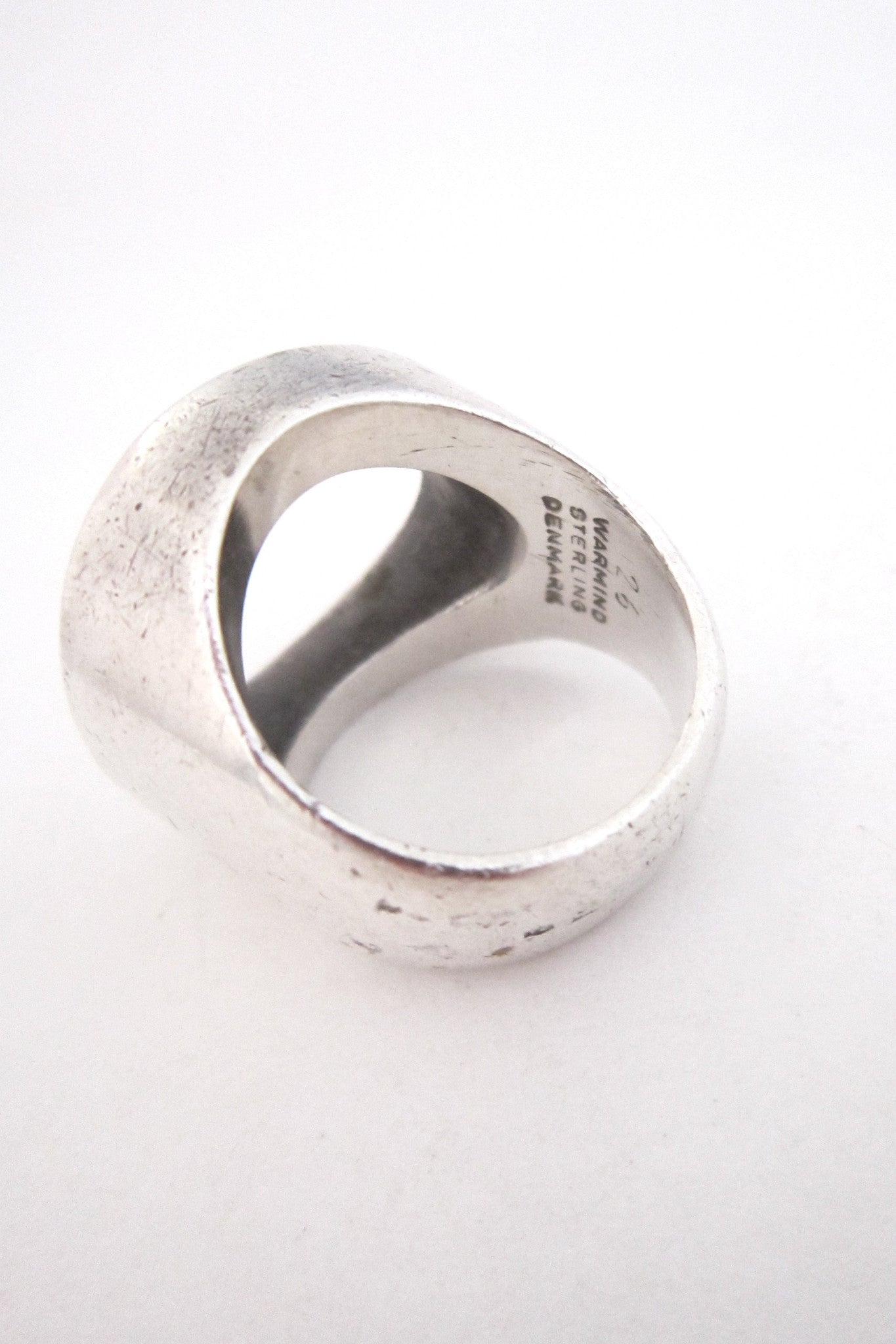 Poul Warmind heavy silver & enamel ring