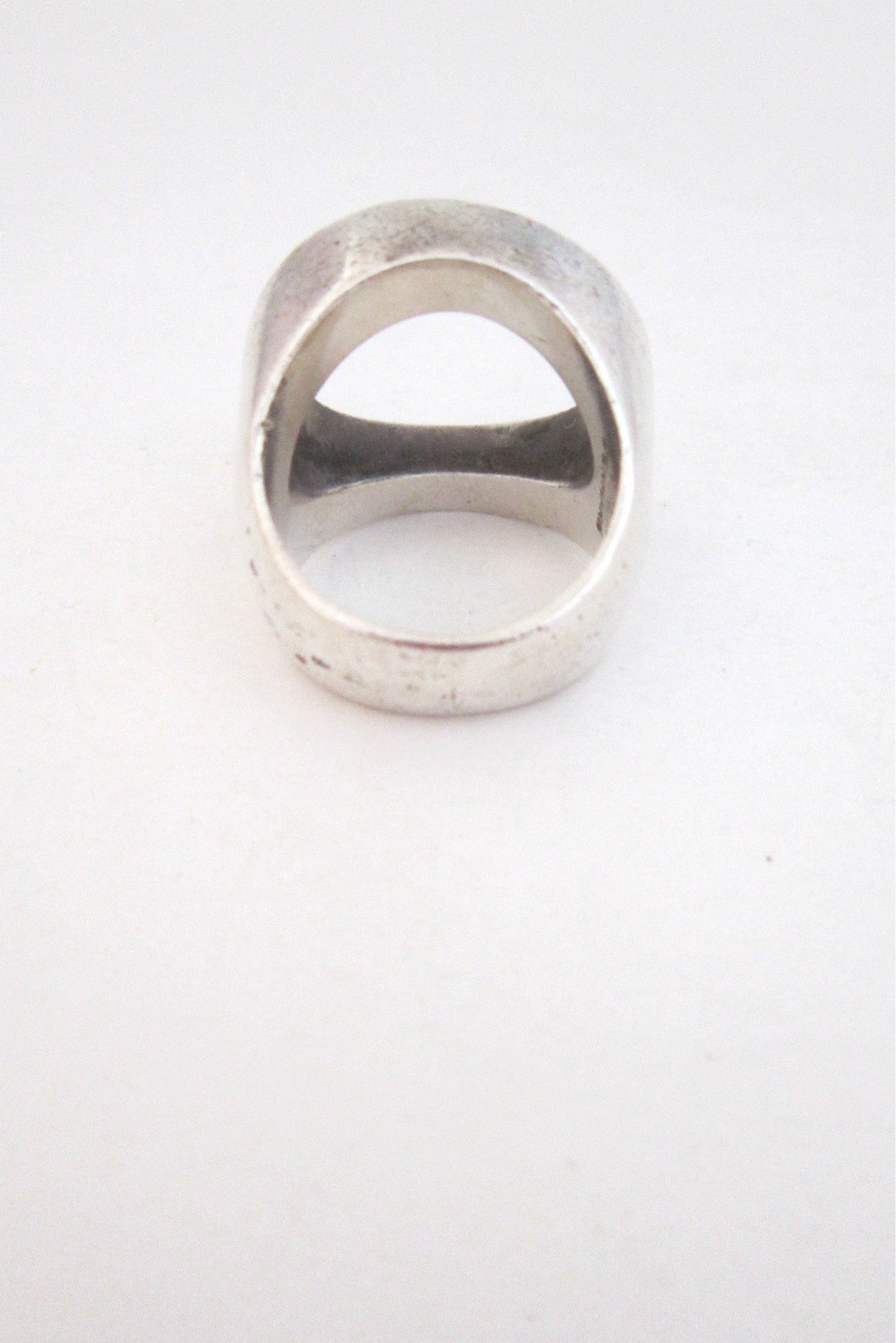 Poul Warmind heavy silver & enamel ring