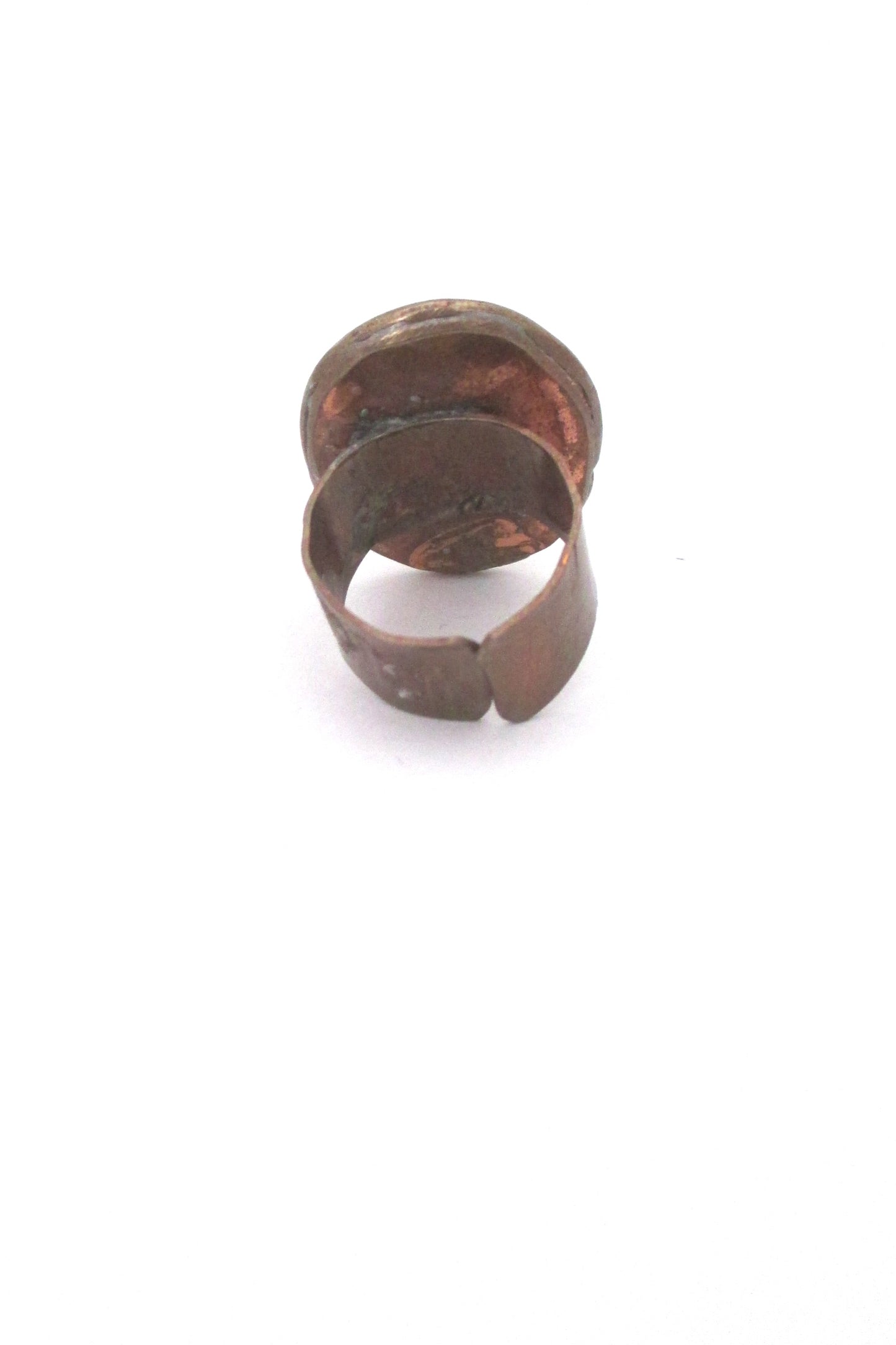 Rafael Canada copper & mottled blue ring