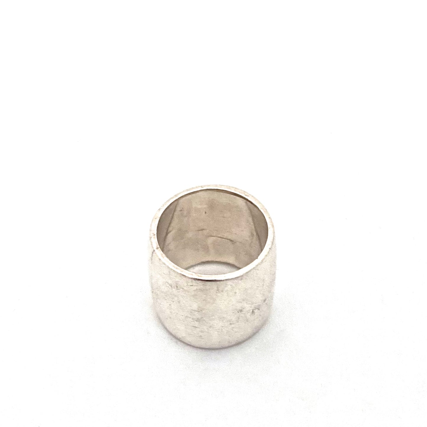 Walter Schluep extra wide silver band ring