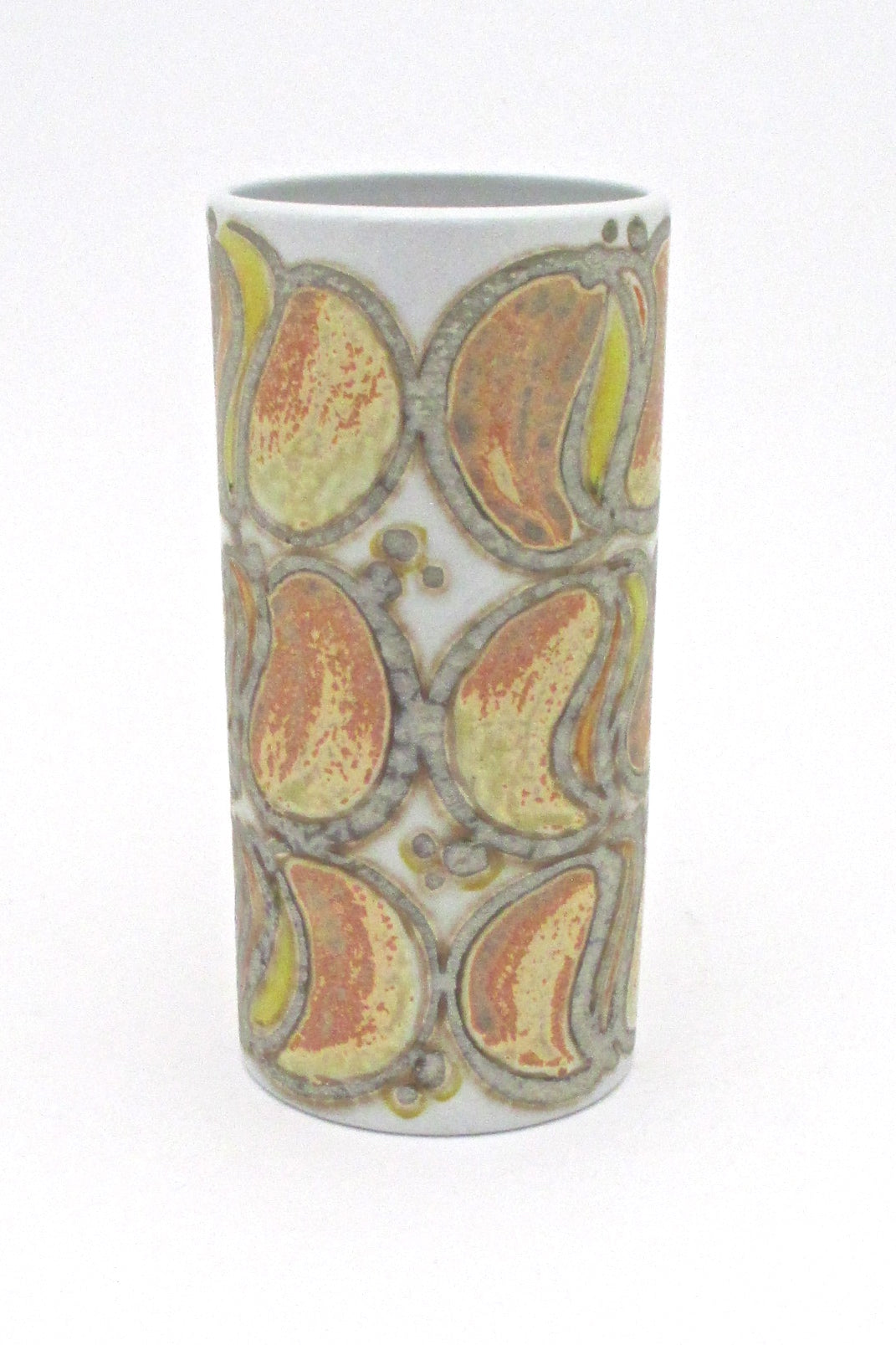 detail Royal Copenhagen Denmark vintage matte glazed faience Baca vase by Ellen Malmer