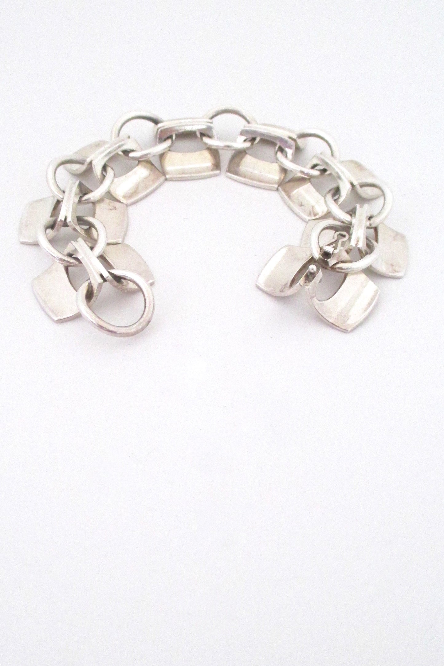 Alton Sweden vintage Scandinavian Modern heavy silver bracelet by KE Palmberg 1972