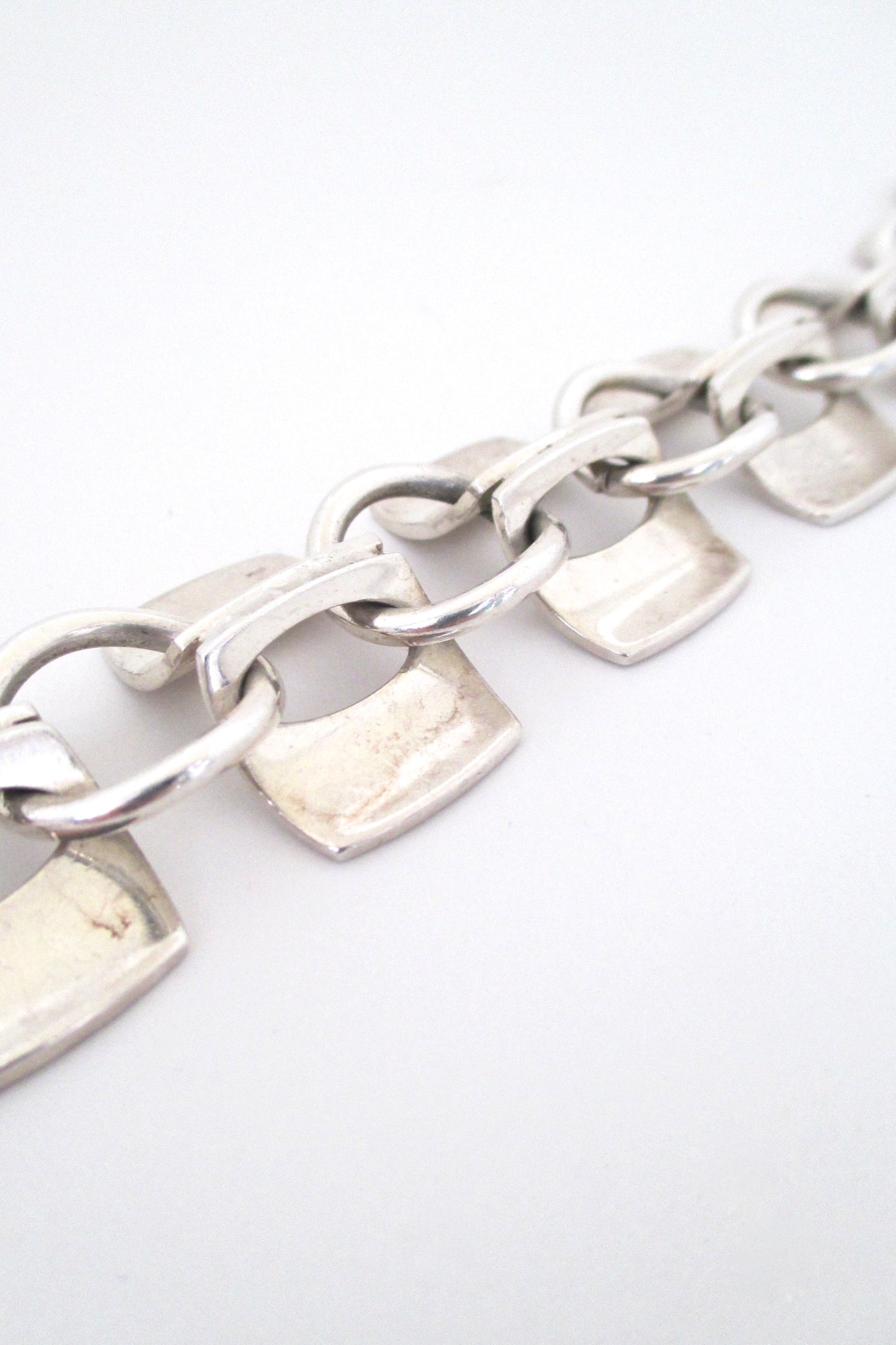 detail Alton Sweden vintage Scandinavian Modern heavy silver bracelet by KE Palmberg 1972