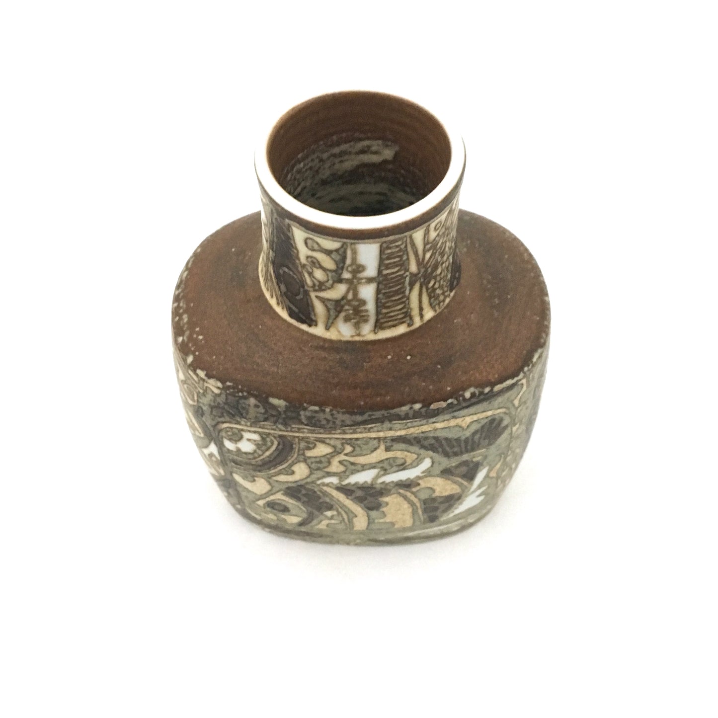 Royal Copenhagen faience 'Baca' fish vase ~ Nils Thorsson