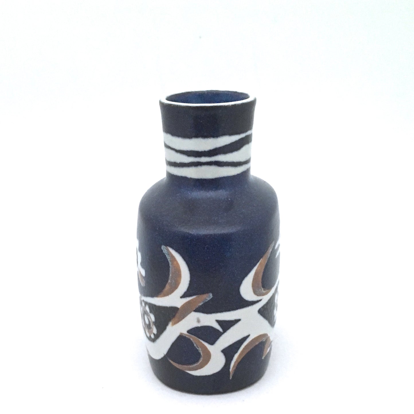 profile Royal Copenhagen Denmark vintage ceramic faience Baca bird vase 2 by Nils Thorsson Scandinavian Modern design