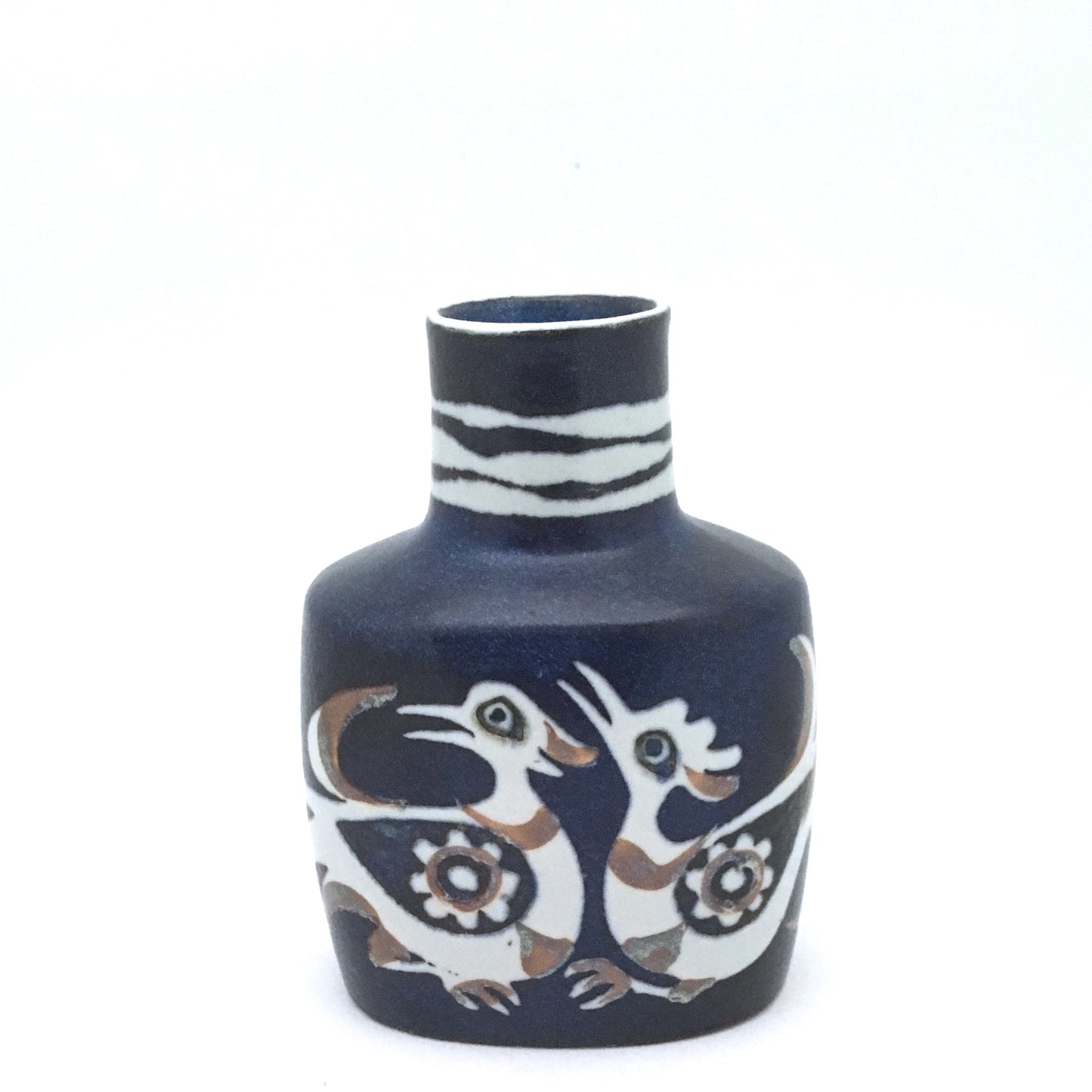 Royal Copenhagen faience 'Baca' birds vase #2 ~ Nils Thorsson